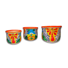 Cargar imagen en el visor de la galería, Maceta Talavera Champañera - Set de 3 piezas
