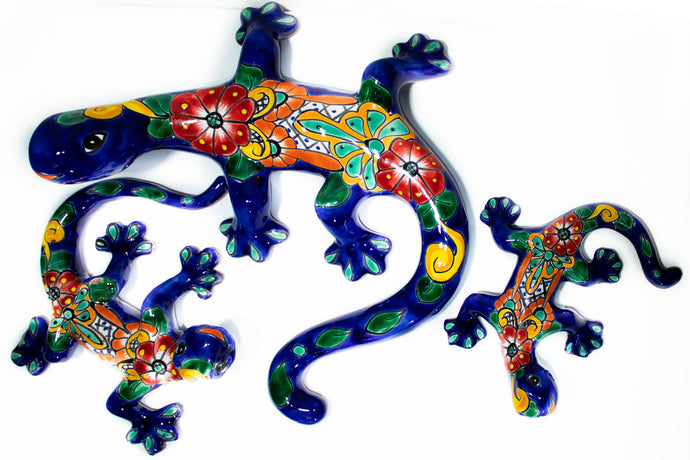 Salamandras Decorativas de Talavera - Set 3 Piezas